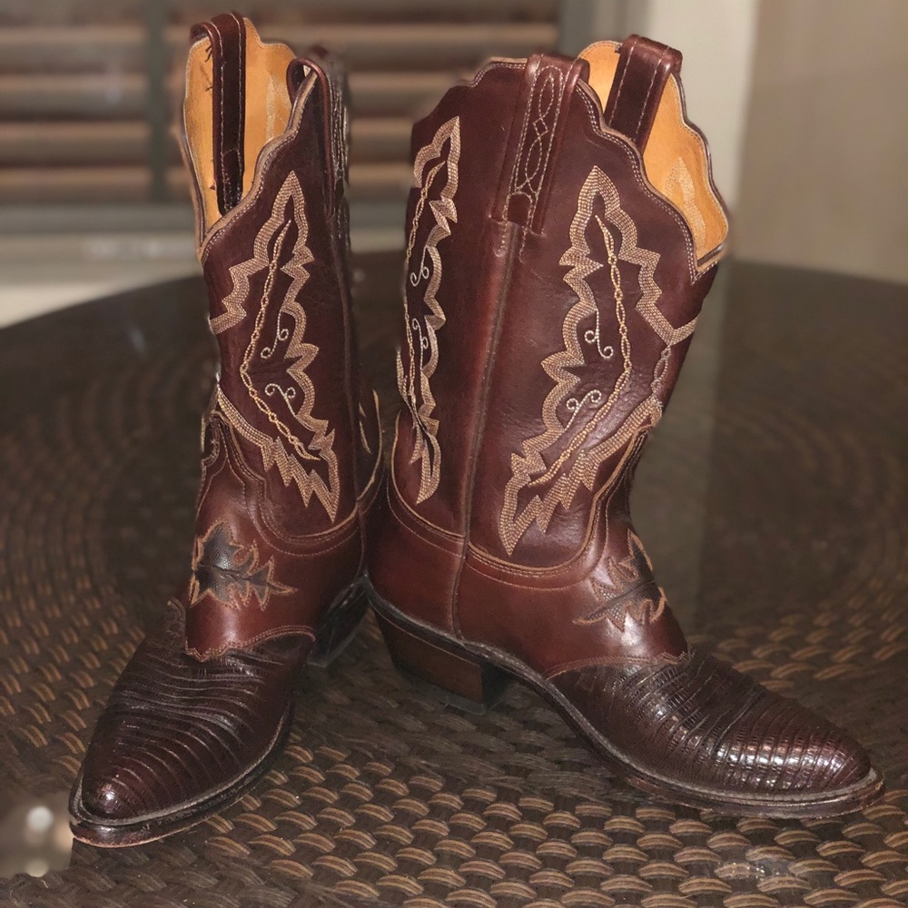 Lizard skin boots